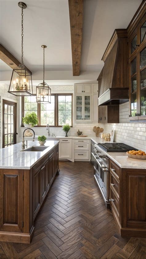15 Beautiful Dark Brown Floor Kitchen Designs for a Stylish Retreat ...