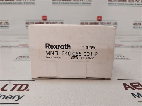 Rexroth 346 056 001 2 Repair Kit For Regulating Valve – Aeliya Marine Tech