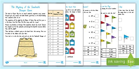 The Sandcastle Stomper Maths Mystery Game