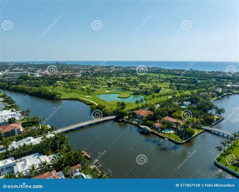 Aerial Drone Photo of the Everglades Golf Club and Resort Stock Photo ...