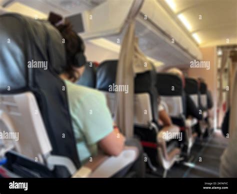 blurred transportation concept background with interior business and ...