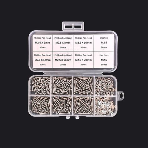 M2.5 Phillips Pan Head SS304 Assorted box – OnlyScrews