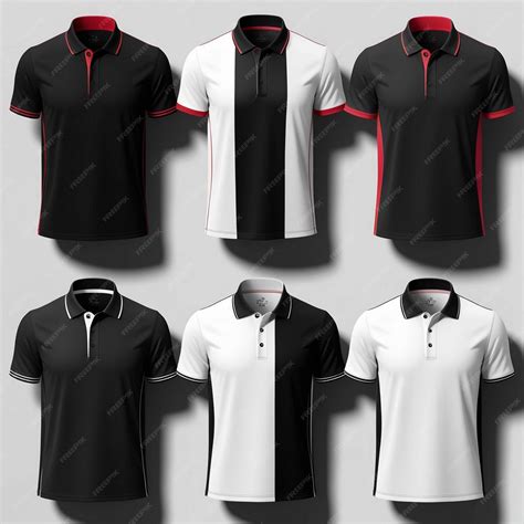 Stylish Polo Shirt Collection Modern Design Variants | Premium AI ...