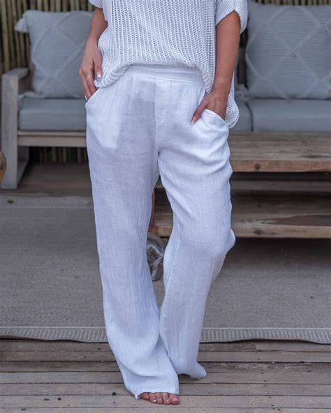 Effortless Linen Pants | White