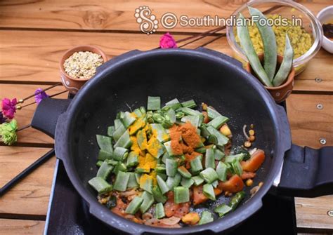 Avarakkai moong dal sambar