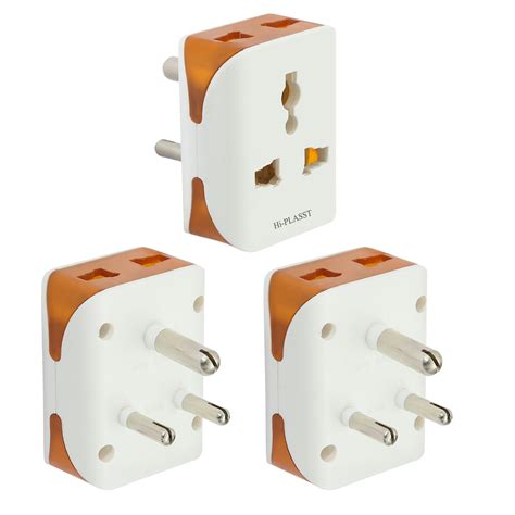 Hi Plasst Pack Of 3 Universal 3 Pin Multi Plug | Desertcart INDIA