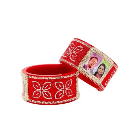 Beautiful Customizable Photo Bangles Pair (Pack of 2) – Taj Bridal Store
