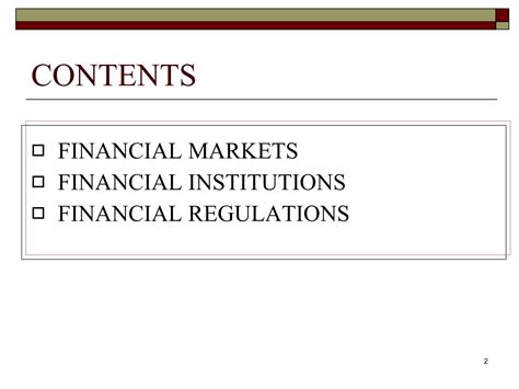 Financial market and institutions | PPT