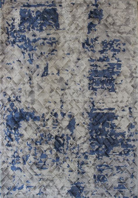 MESA Beige Blue Handmade Luxury Carpet – 100% Botanical Silk | Hand ...