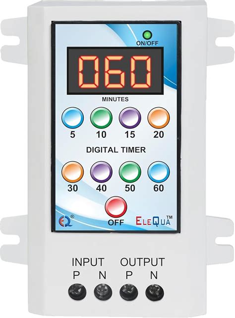 ELEQUA 5,10,15,20,30,40,50,60 Minutes Timer Switch for Geyser, Heater ...