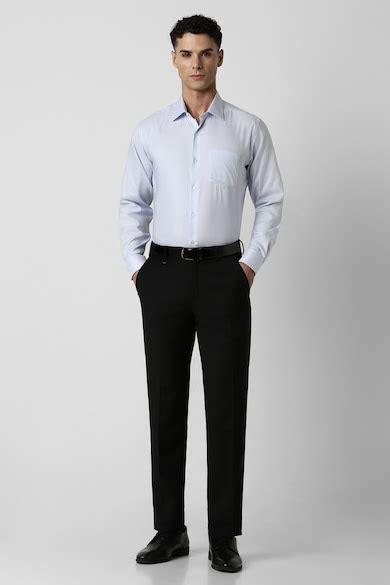 Buy Men Blue Regular Fit Stripe Full Sleeves Formal Shirt Online ...