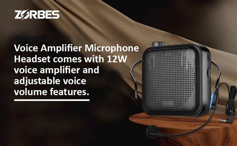 ZORBES® Portable Mini Voice Amplifier - 12W 2200mAh mic rophone ...