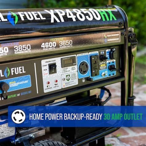DuroMax HX 210cc Electric Start Camping and RV Ready 4850 / 3850-Watt ...