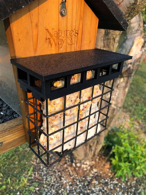 Suet Cage Bird Feeder Top Lid / Cover to prevent birds from getting ...