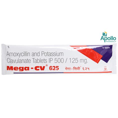 Mega CV 625 Tablet 10's Price, Uses, Side Effects, Composition - Apollo ...