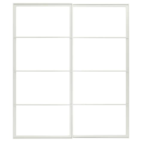 PAX pair of sliding door frames w rail, white, 200x236 cm (783/4x927/8 ...