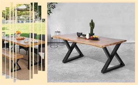 Rioychan 22 Inch Metal Coffee Table Legs, Heavy Duty Black Metal End ...