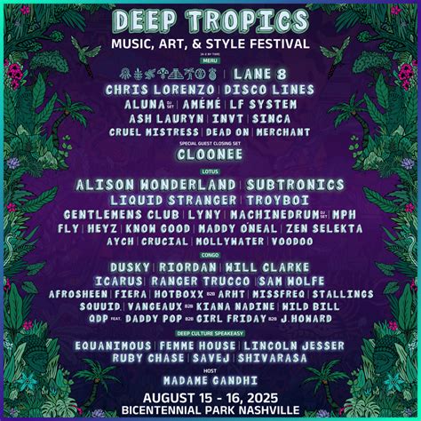 Deep Tropics Announces First Wave Of Artists On 2025 Lineup | EDM Identity