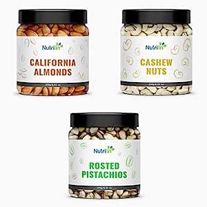 Nutrilin Daily Needs Dry Fruits Combo 750g [250g x 3] (Almonds 250g ...