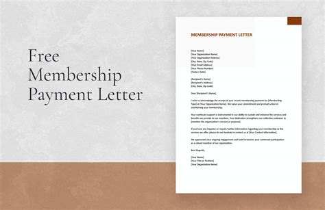 Complimentary Membership Letter