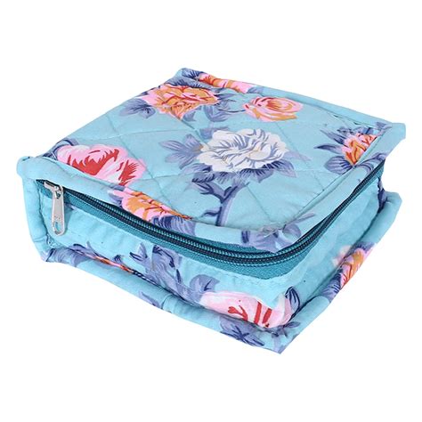 Kuber Industries Jewellery Kit | Cotton Green Flower Cosmetic Kit ...