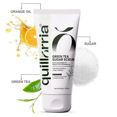 Green tea sugar scrub – Quillorria