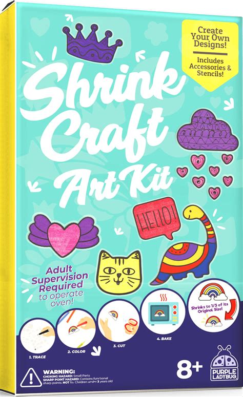 Purple Ladybug Shrink Art Craft Kits For Kids Age 8 | Desertcart INDIA