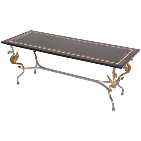 1950's Italian Marble and Brass Cocktail Table at 1stDibs