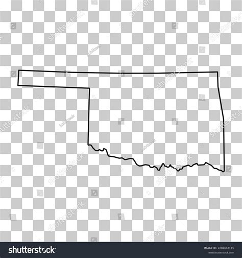 Oklahoma Map Shape United States America Stock Vector (Royalty Free) 2281667145 | Shutterstock