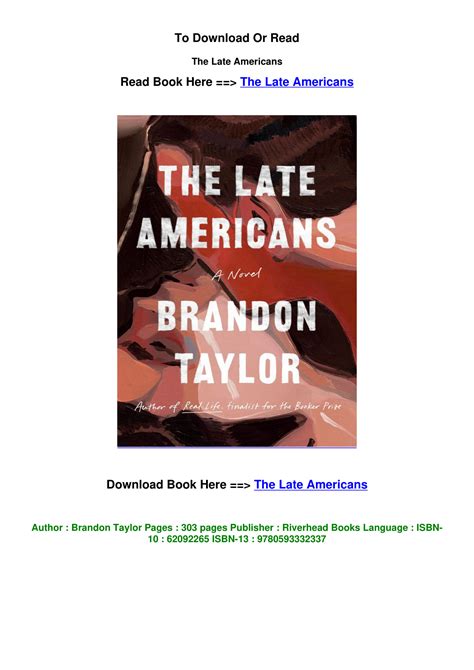 Download pdf The Late Americans by Brandon Taylor.pdf | DocDroid