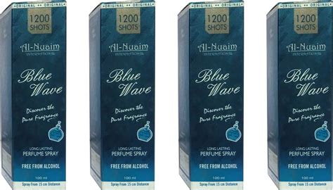 Al Nuaim Blue wave (pack of 4) Perfume Body Spray - For Men & Women ...