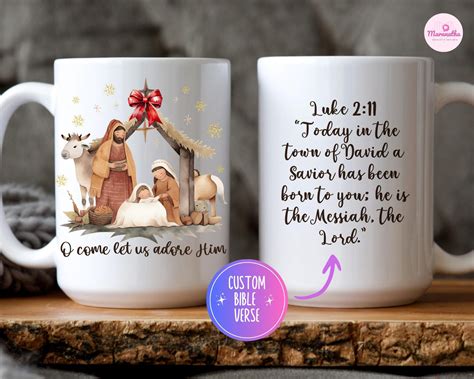Nativity Christmas Mug, Christian Christmas Gift, Religious Christmas ...