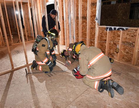 Portage Fire Department Volunteer Firefighter Training at Bailey Homes