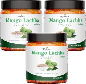 Relishta Mango Channa Pickle 3x250g - Handcrafted original recipe ...