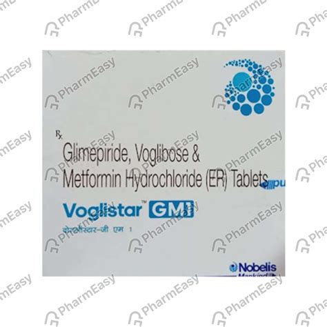 Voglistar Gm 1mg Strip Of 15 Tablets: Uses, Side Effects, Price ...