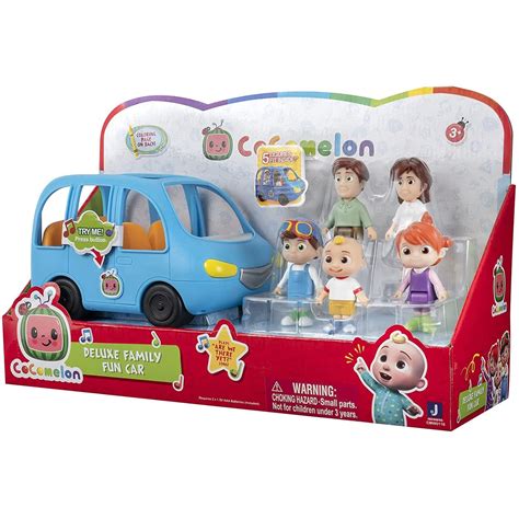 Cocomelon Deluxe Family Fun Car With Sounds Includes Jj Mom ...