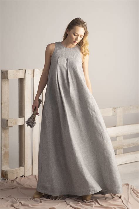Long Sleeve Maxi Dress Linen at Leo Mclucas blog