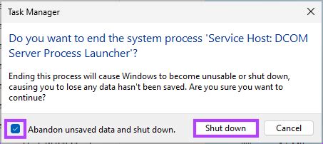 Task Manager Dcom BSOD 的图像结果