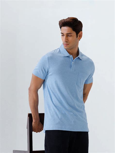Men's Tencel Modal Fibers with Micro technology Polo Sky Heather – Unibro