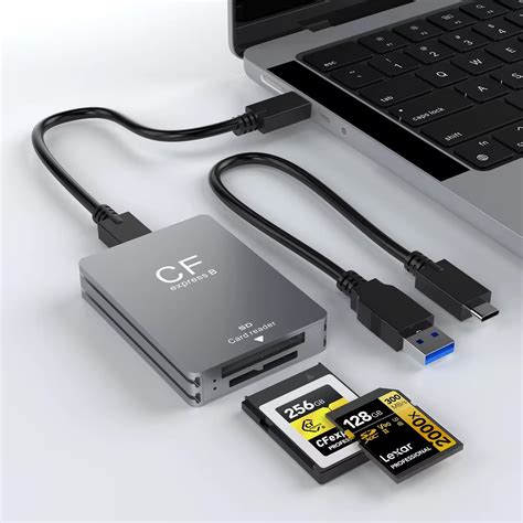 SCALEBEE CFexpress Type B and SD SDXC SDHC Dual Slot 2 in 1 Card Reader ...