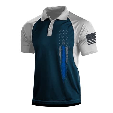 TOWED22 Mens American Flag Polo Shirts Patriotic Tee Short Sleeve 4th ...