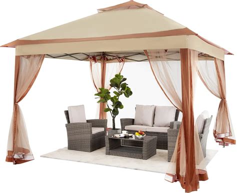 Buy EROMMY 11' x 11' Pop Up Canopy Tent, Portable Easy Set-up Foldable ...