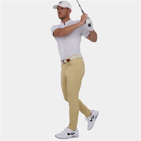 Shop Mens Slim-Fit Golf Pants: The Avalon Tour Pant - Color Sand