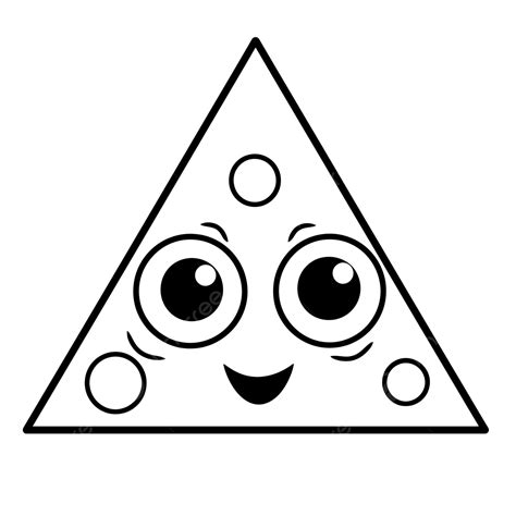 Cute Looking Triangle With Eyes Outline Sketch Drawing Vector, Wing ...