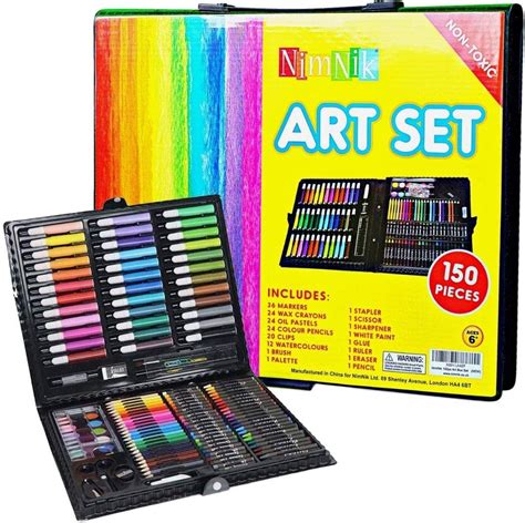 NIMNIK Art Case for Kids 9-12 - 150 pcs Art Kits Sets | Art Supplies ...