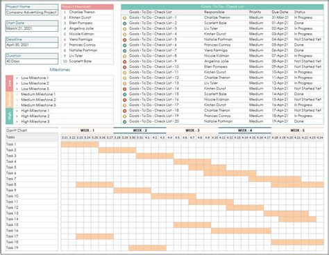 Excel Project Planner 的图像结果