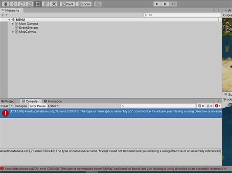 Unity Error Code Cs0234 的图像结果