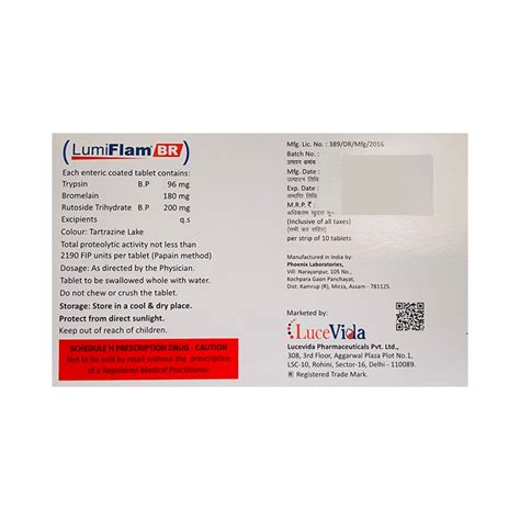 Lumiflam BR Tablet buy now @ ₹328 per 10 Strip | Online Rengas Pharmacy ...