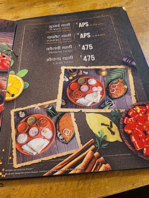 Menu at Majghar - Lalbaug, Mumbai