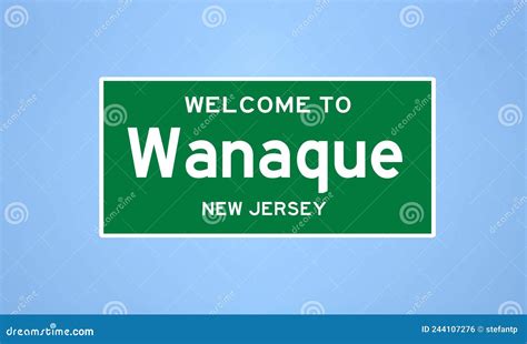 Wanaque, New Jersey City Limit Sign. Town Sign from the USA. Stock ...